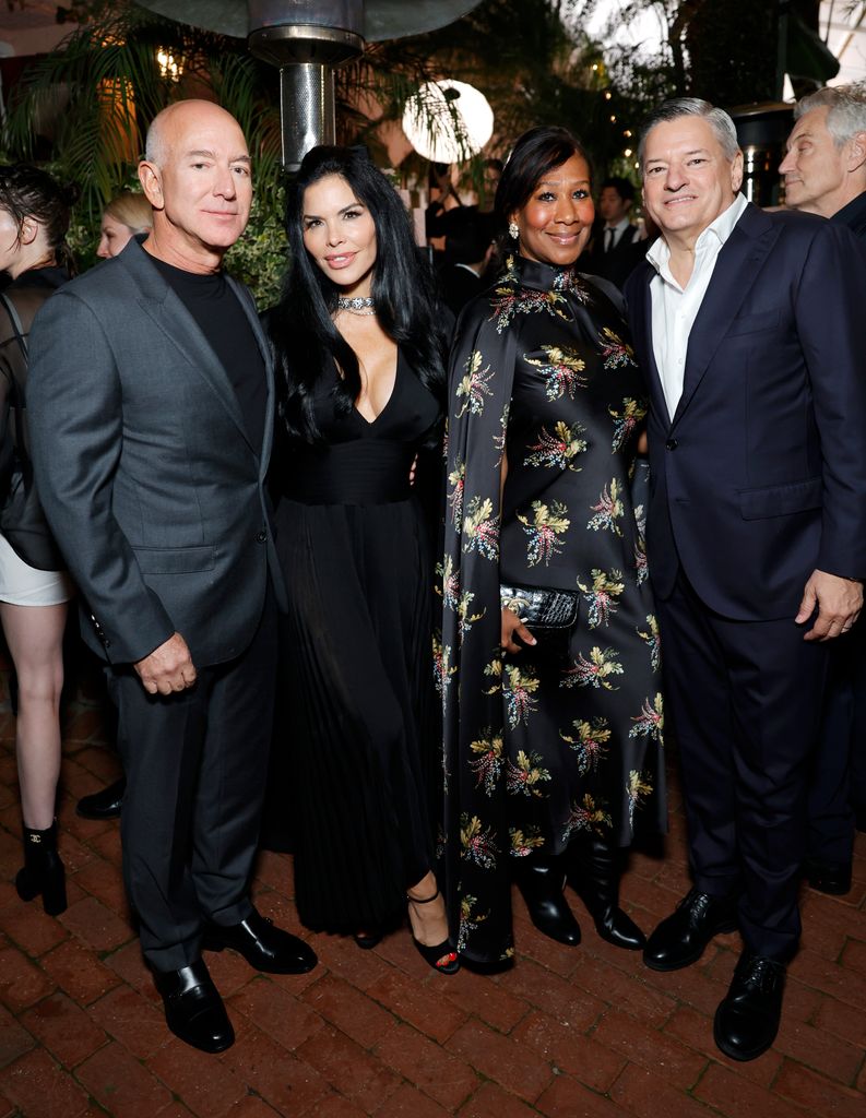 Lauren sanchez and Jeff Bezos with Nicole Avant, and her husband Ted Sarandos, co-CEO of Netflix