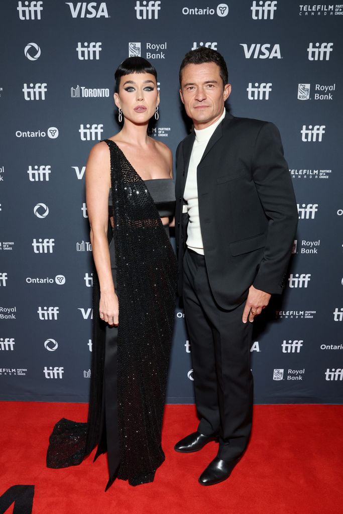 (L-R) Katy Perry and Orlando Bloom attend the premiere of "The Cut" during the 2024 Toronto International Film Festival 