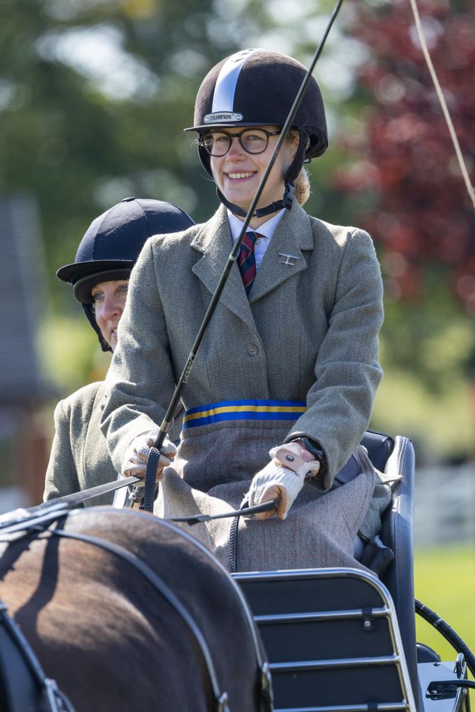 Louise was all smiles competing at the British Carriage Driving National Championships