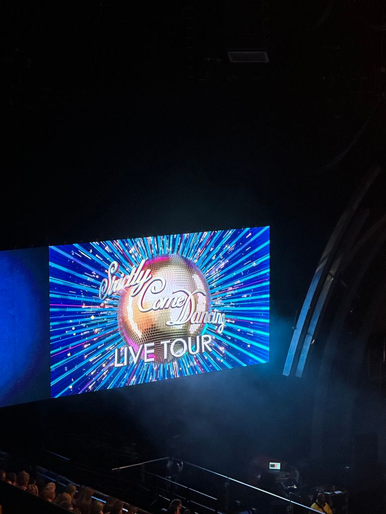 Big screen at the o2 showing strictly logo