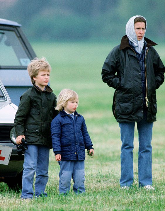 Princess Anne with Peter and Zara in 1985