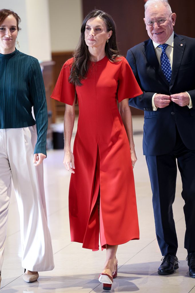 MADRID, SPAIN - OCTOBER 10: Queen Letizia of Spain attends World Mental Health Day at Hotel Elba Madrid AlcalÃ¡ on October 10, 2025 in Madrid, Spain. (Photo by Paolo Blocco/WireImage)