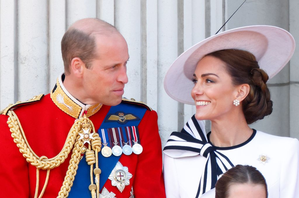 Kate Middleton gazing at William