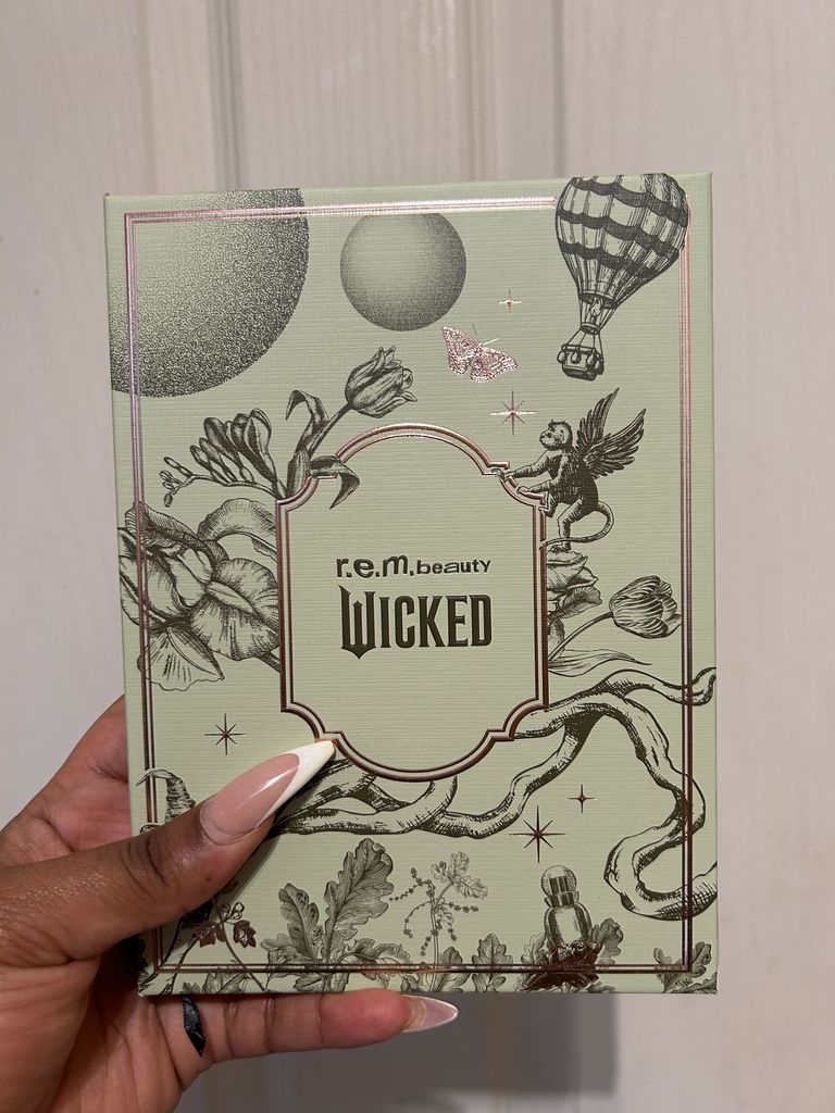 The packaging of REM Beauty X Wicked palette