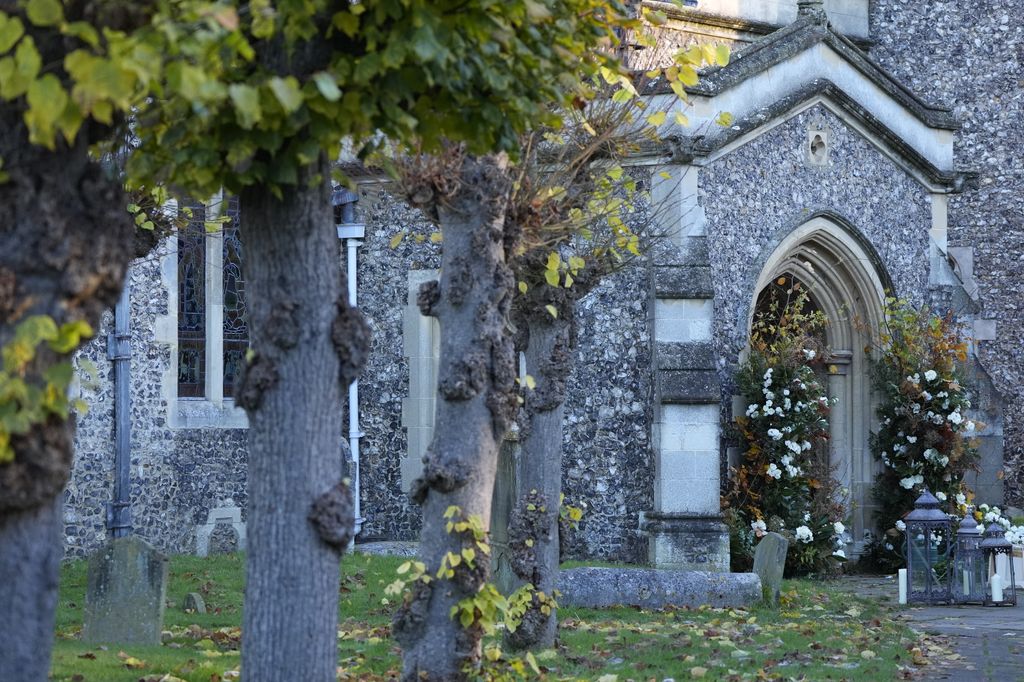 A general view of the church in the Home Counties ahead of the funeral service for One Direction singer Liam Payne