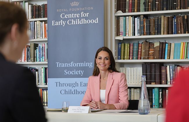 kate middleton pink suit early childhood