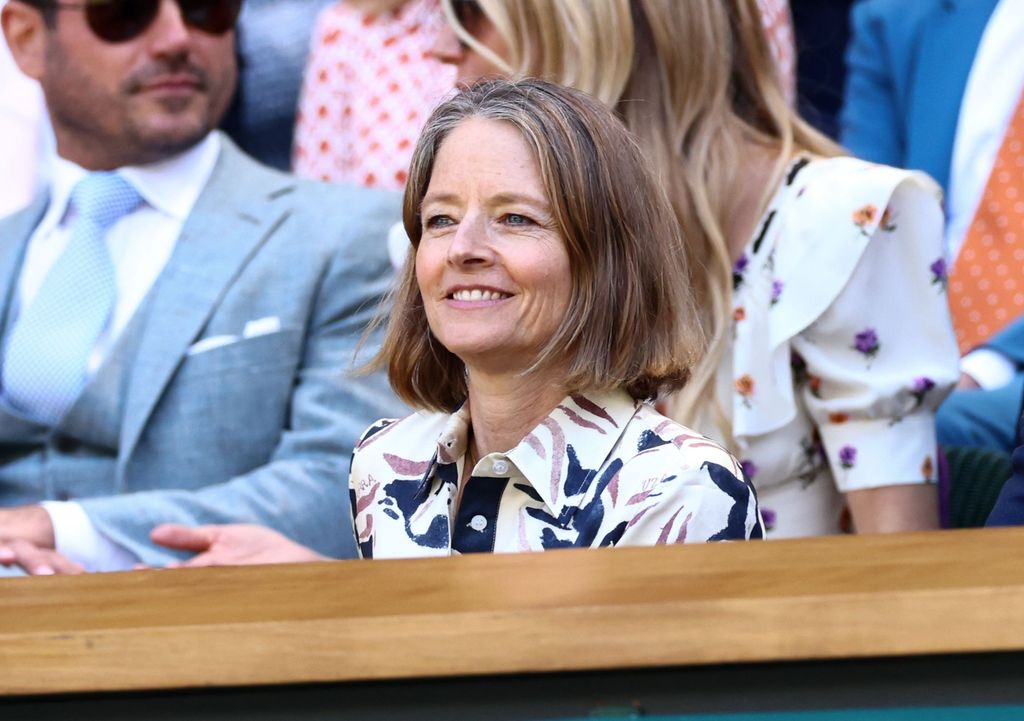jodie foster in royal box at wimbledon
