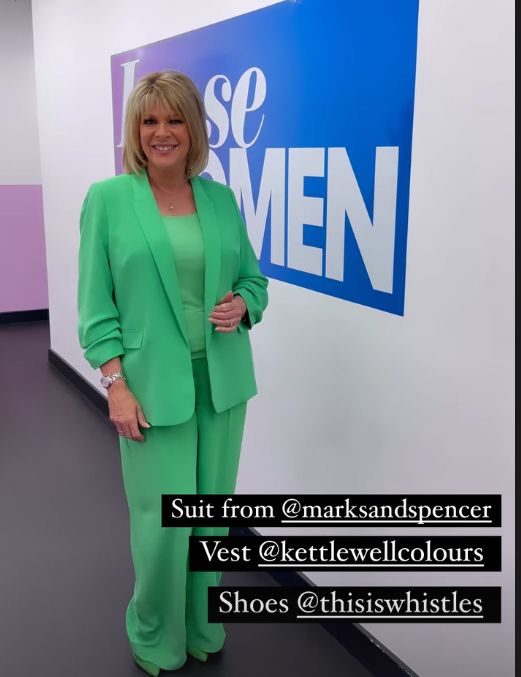 Ruth Langsford in all-green outfit