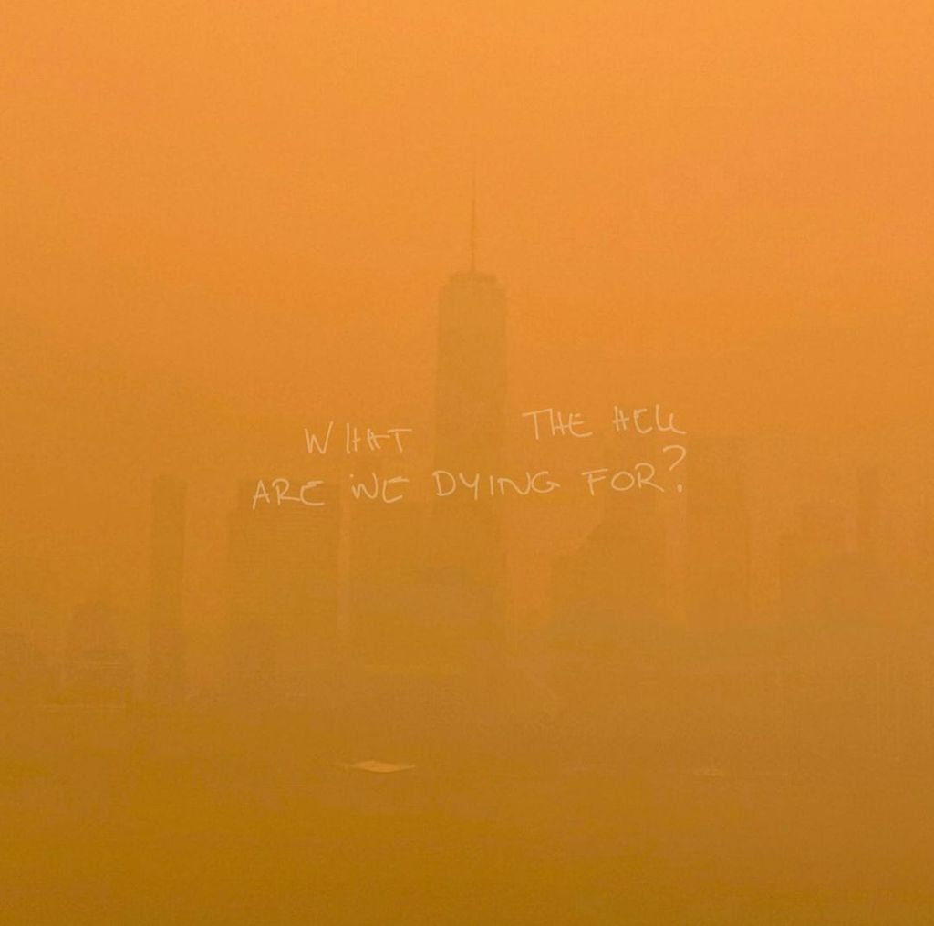 shawn mendes single artwork new york city engulfed in wildfire smoke