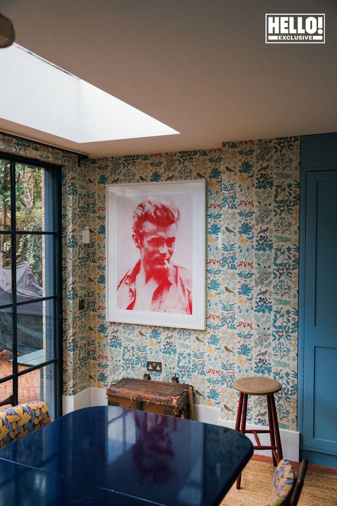 Nina Litchfield's floral wallpaper and skylight at Notting Hill home