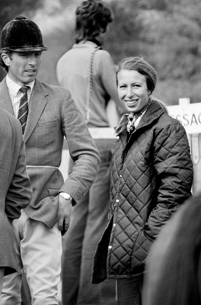 Princess Anne with her former husband Captain Mark Philips in 1975