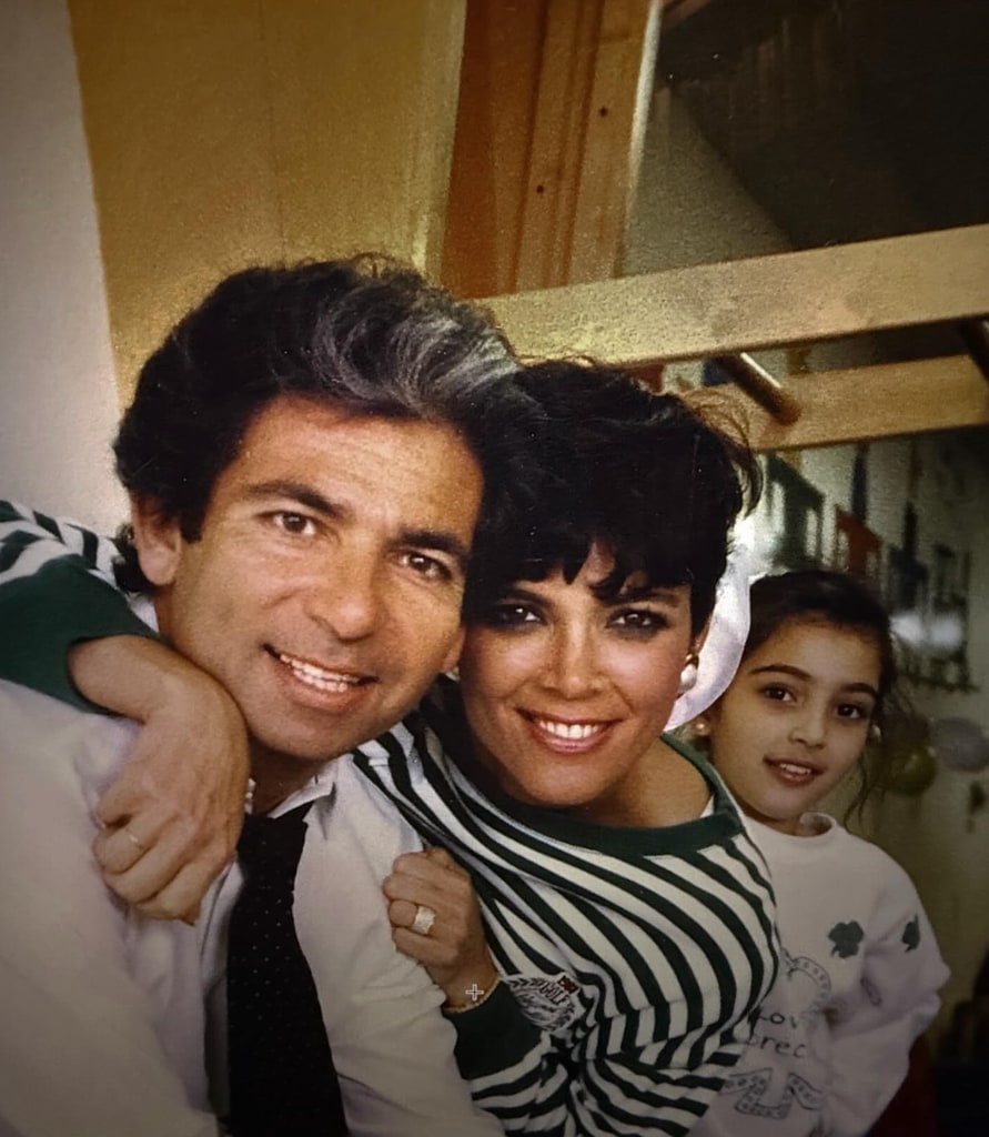 Kim Kardashian shares an intimate photo of herself with her late dad Robert and mom Kris Jenner on Instagram