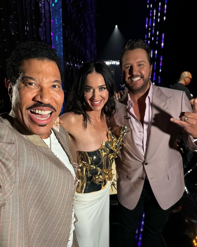 Katy Perry with her fellow judges Lionel and Luke