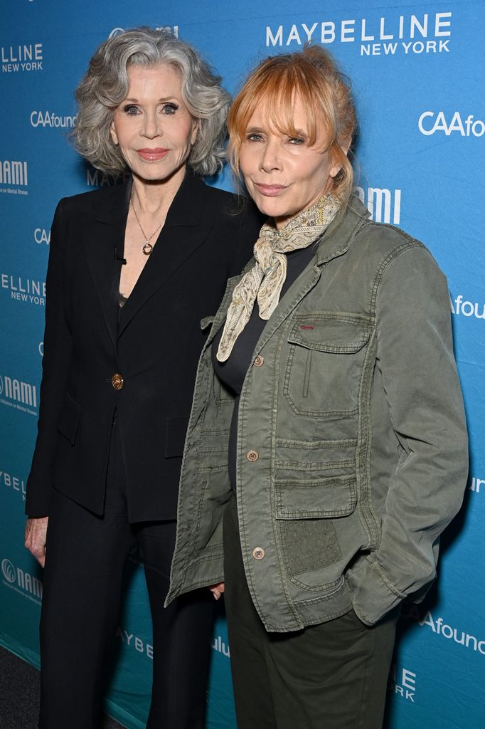 Jane Fonda and Rosanna Arquette attend the "THIS IS CRAZY!" play 