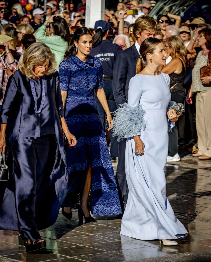 Alessandra de Osma, Wedding of Princess Theodora of Greece and Matthew Kumar at the Cathedral of the Annunciation in Athens, Greece, September 28, 2024.
