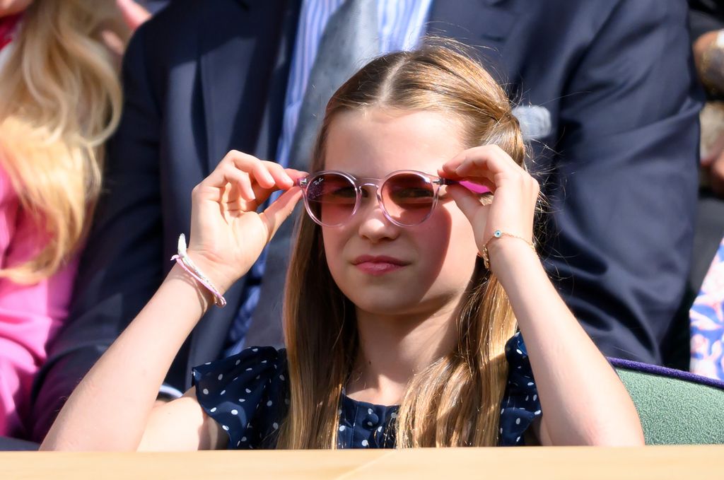 princess charlotte adjusting sunglasses