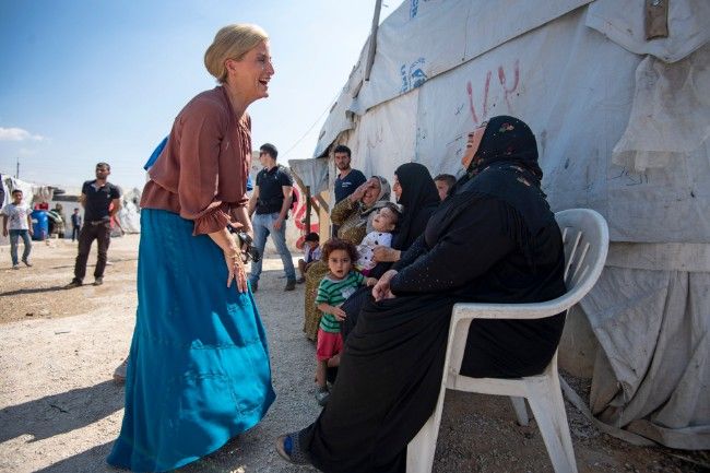 Countess of Wessex meets Syrian refugees
