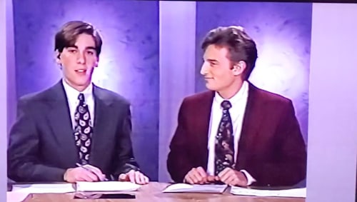 David Muir anchoring for WTVH-TV in Syracuse circa 1991