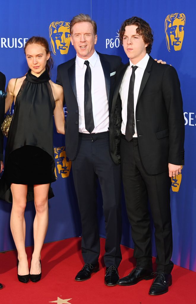 Manon McCrory-Lewis, Damian Lewis and Gulliver McCrory-Lewi