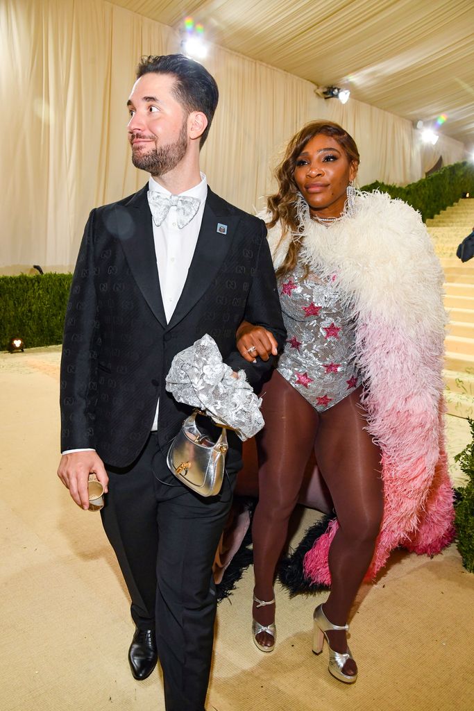 The happy couple walking on the red carpet at the 2021 Met Gala