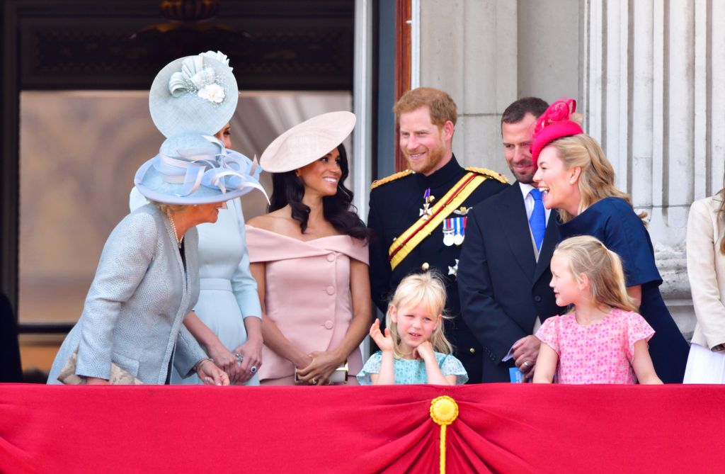 It's a formal royal event for Isla at the 2018 Trooping the Colour parade in London. Here the young royal looks out from the balcony of Buckingham Palace.