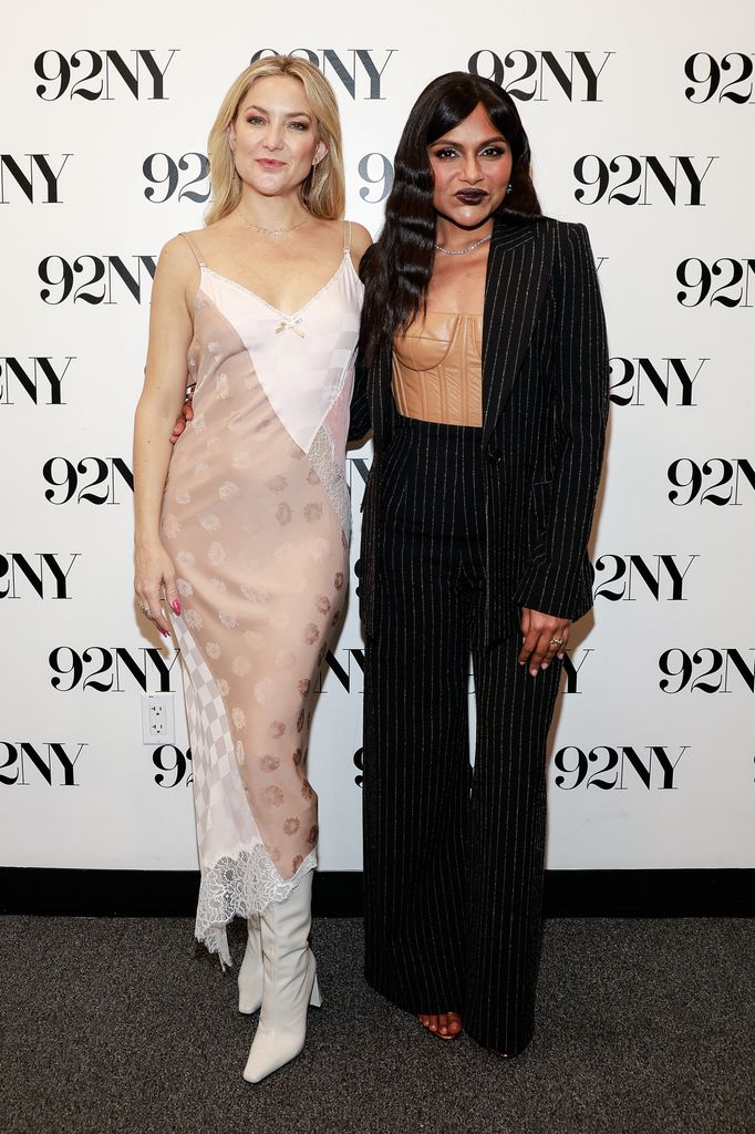 Kate Hudson and Mindy Kaling attend Netflix's "Running Point" Mindy Kaling and Kate Hudson In Conversation With Versha Sharma at 92NY on March 05, 2025 in New York City.