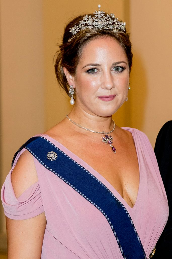 princess theodora of greece in pink gown 