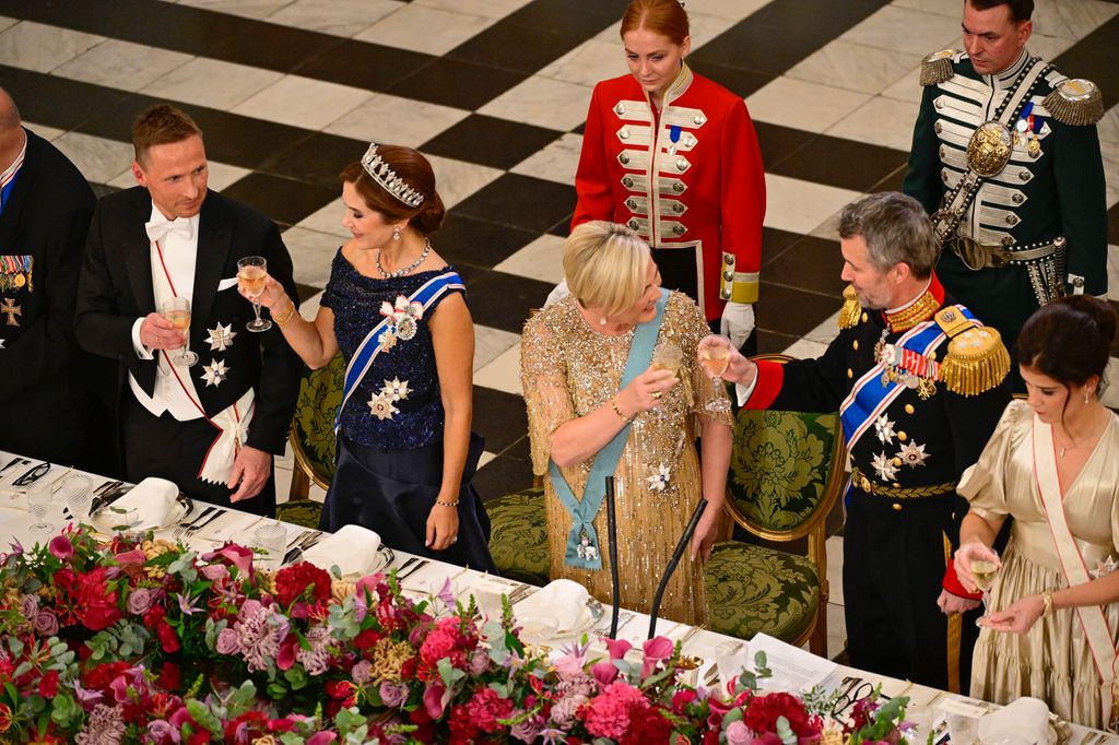 Danish royals toast at Iceland state dinner