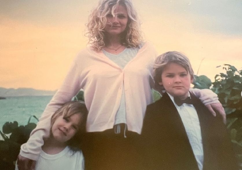 Kyra Sedgwick with her children when they were younger