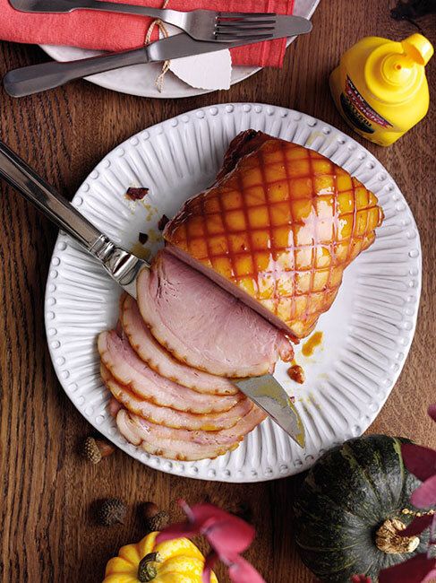 glazed ham slice
