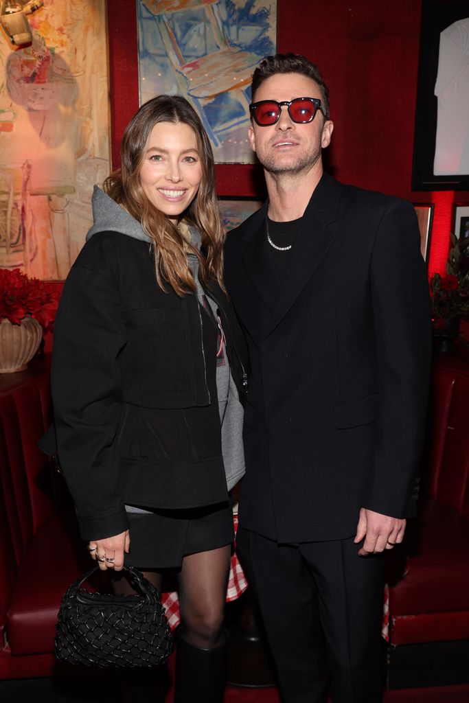 Jessica Biel and Justin Timberlake attend Justin Timberlake's 'EVERYTHING I THOUGHT IT WAS' album release party in 2014