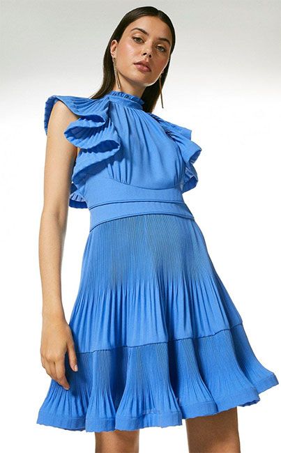 km blue dress
