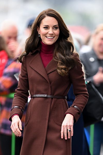 Kate Middleton in brown coat