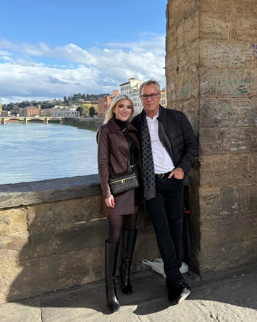 Alba Jancou and husband Peter Cook in Italy