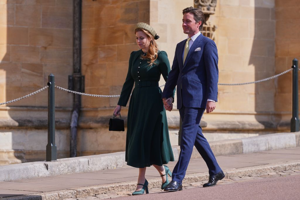 couple walking to church
