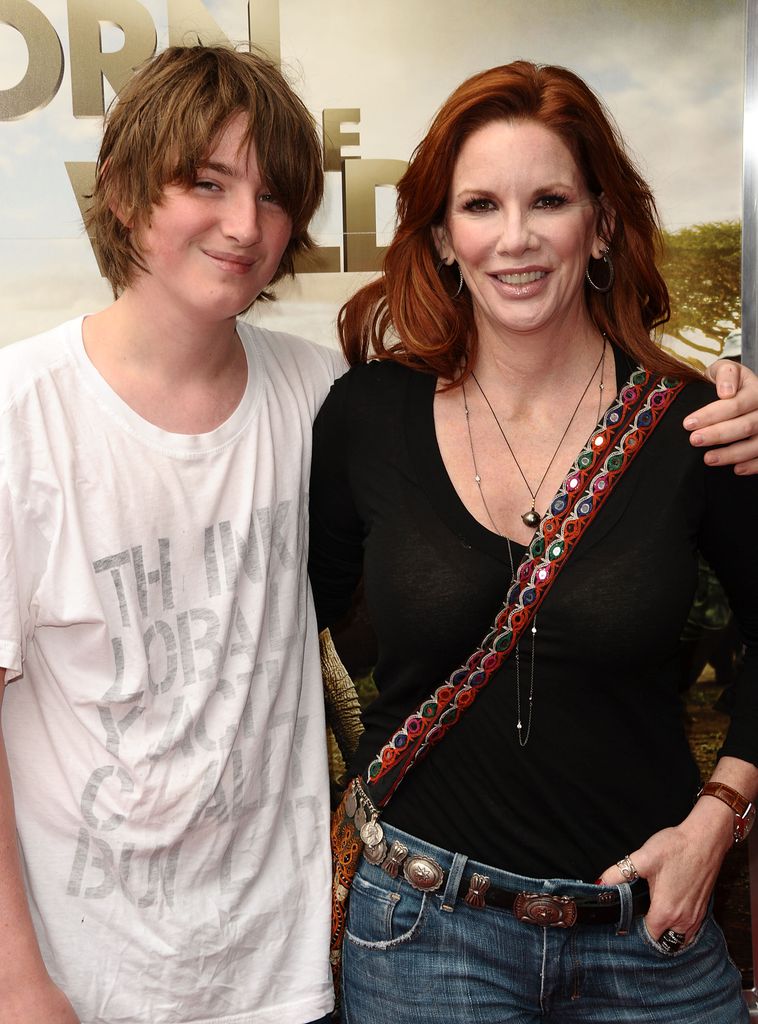 Melissa Gilbert (R) and son Michael Boxleitner attend the premiere of "Born To Be Wild 3D" at California Science Center on April 3, 2011 in Los Angeles, California