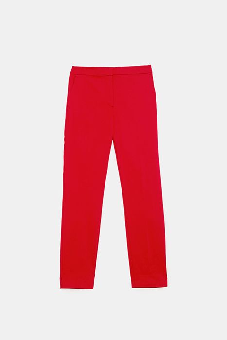 red trousers zara