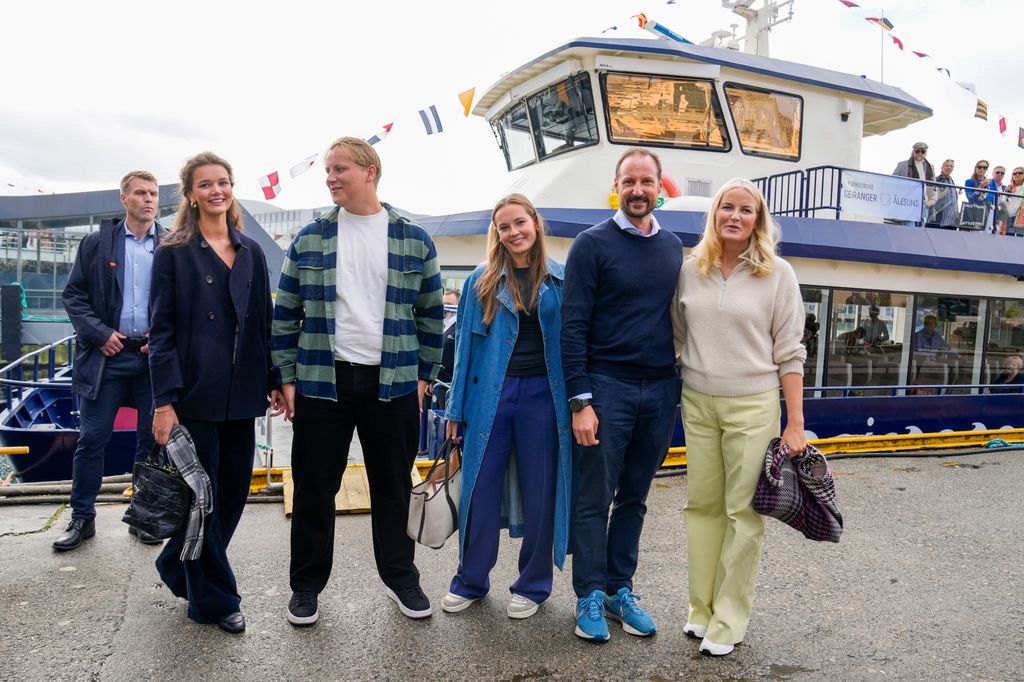 Crown Princess Mette-Marit's son Prince Sverre pictured hand-in-hand ...