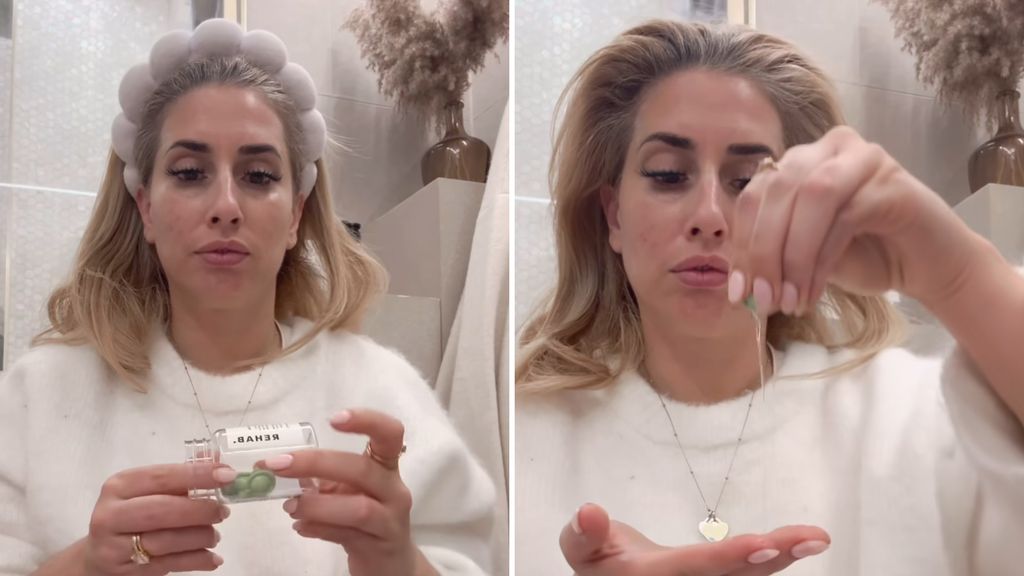 Stacey Solomon Using REHAB’s Dose 0 Matcha Scalp Hair Oil