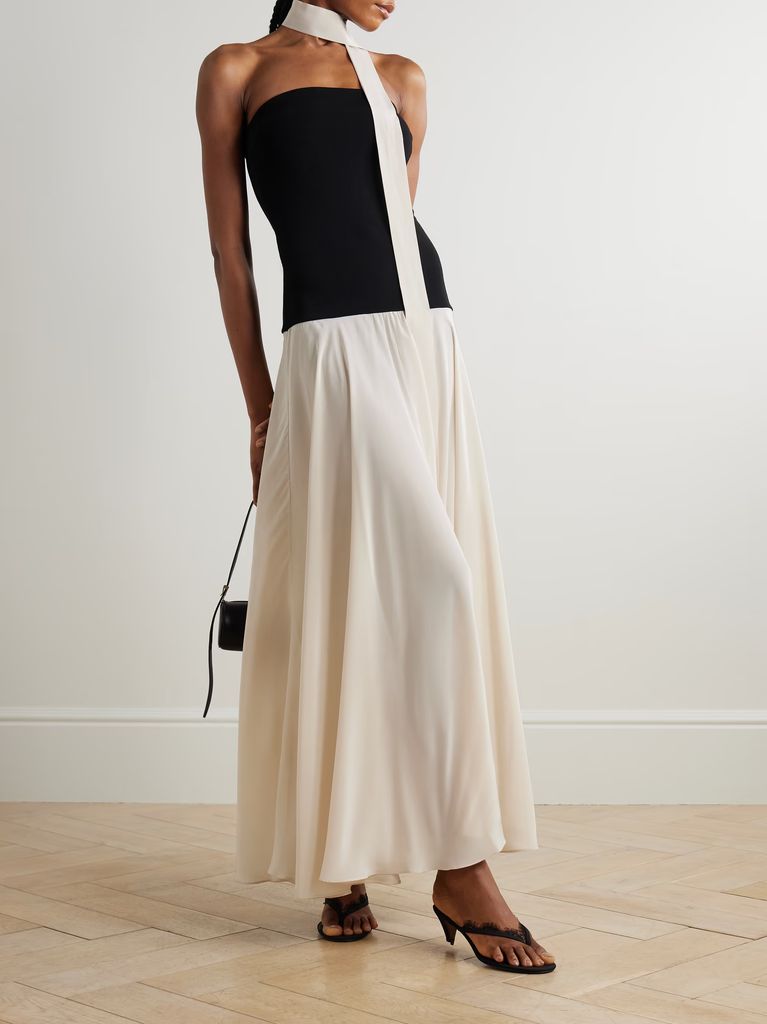 drop waist dress with scarf