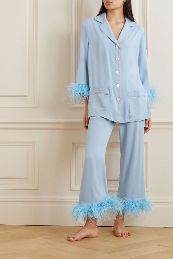 Sleeper Feather Trim Pyjamas