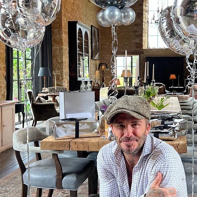David Beckham dining room Cotswolds house