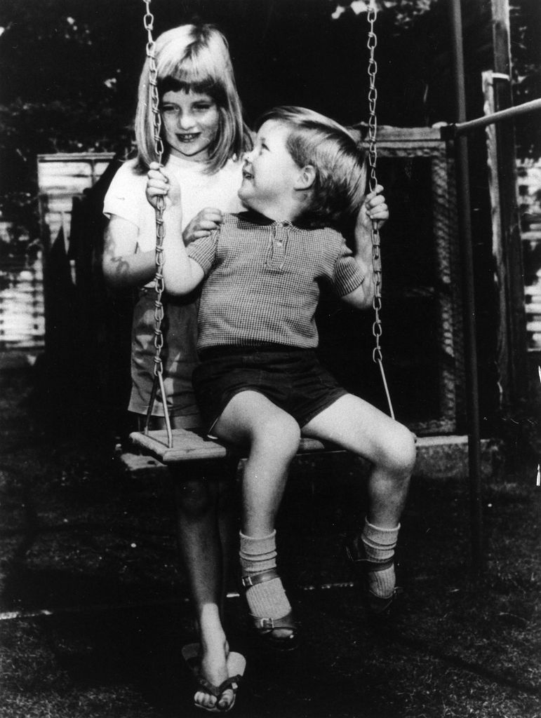 Diana and Charles Spencer at Park House in their childhood
