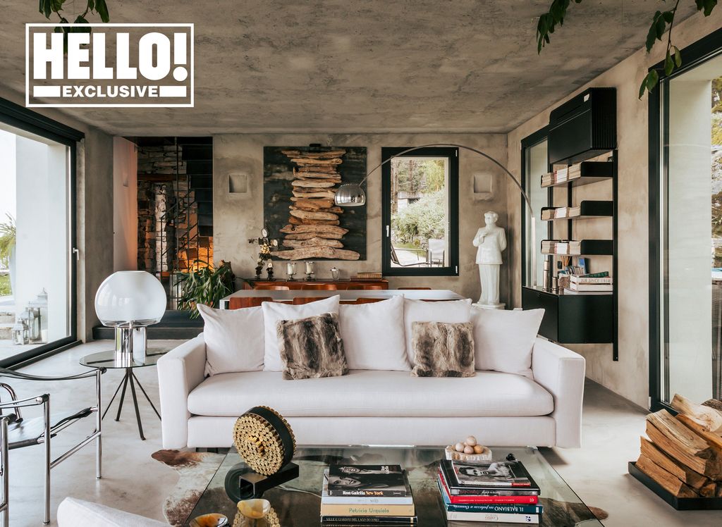 Erika Trojer's living room at Lake Como home Villa Torno