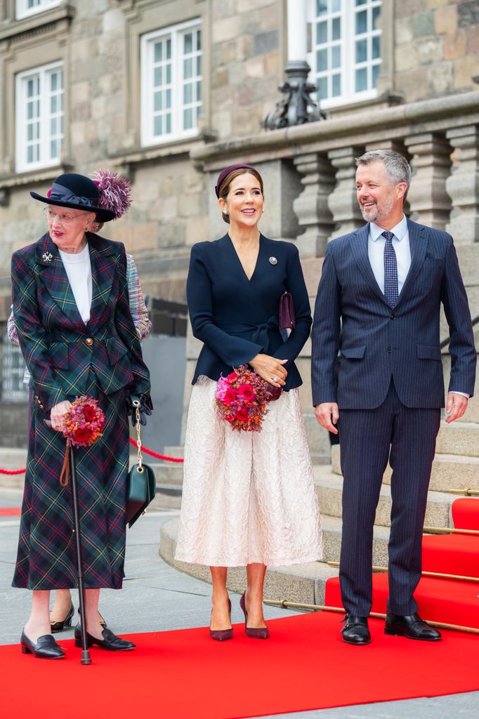 Queen Margrethe of Denmark, Queen Mary of Denmark and King Frederik X attend the Parliament Opening at Christiansborg Palace 