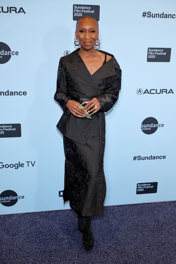 cynthia ervio black dress sundance film festival 2025