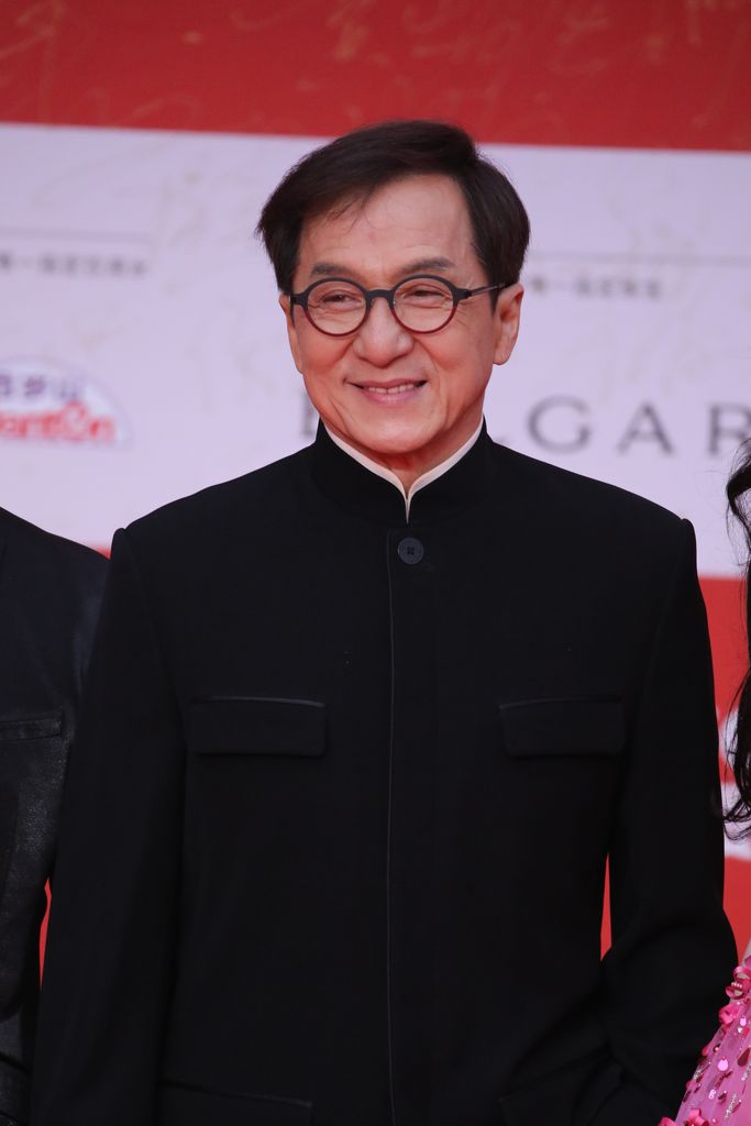 Actor Jackie Chan arrives at opening ceremony red carpet for the 2023 Beijing International Film Festival 