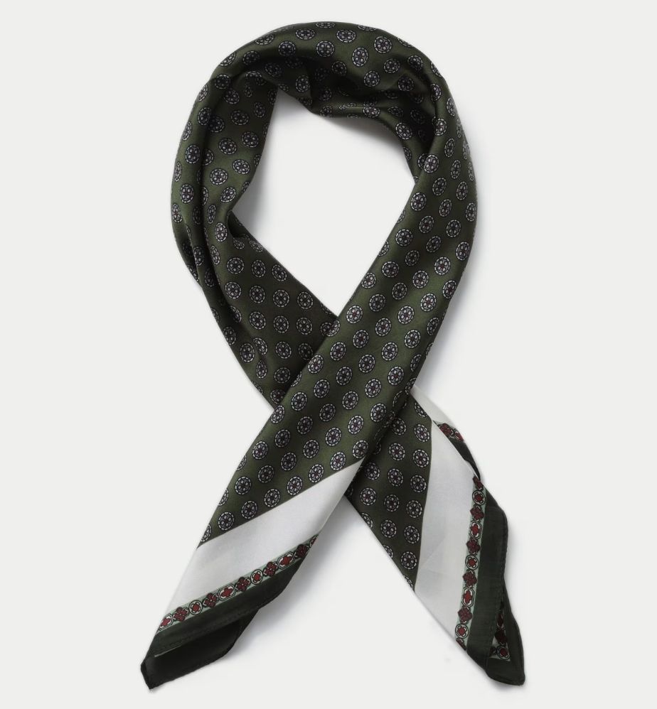 M&S Green Circle Scarf