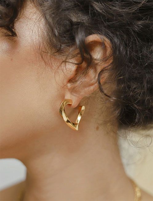 twisted heart earrings