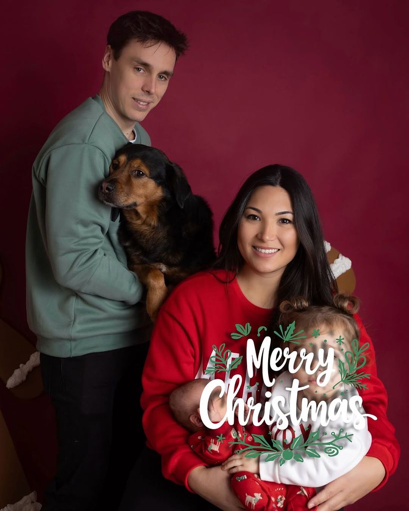 The couple marked the holiday season with a special family photo